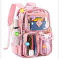 thumbnail image 6 of gcong Transparent Large Capacity School Backpack For Teen Elementary And Middle Lightweight Daily Use Light Pink, 6 of 7