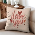 thumbnail image 4 of Valentine's Day Pink Boho Throw Pillow Covers 18 X 18 Inch, Set Of 2, Linen Study Sofa Cushion Cover Indoor Living Room Home Decor, 4 of 7