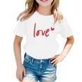 thumbnail image 4 of JAJAHO Boys Girls Graphic T Shirts For Kids Love Letter Printed Casual Short Sleeve Crewneck Relaxed Fit Tees 2-13 Years Valentine's Day Cute Tops, 4 of 4