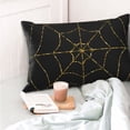 thumbnail image 4 of Salouo Golden Spider Web Pattern Pillow Cases,1PC Pillow Covers with Envelope Closure Decorative Pillow Case for Bed Couch,Pillows Not Included-20"x30", 4 of 6