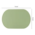 thumbnail image 4 of REGALWOVEN 6 Pack Silicone Placemats for Kitchen Dining Table Decor Washable Heat Resistant Table Placemats Wipeable Table Mat Green 15*10in, 4 of 7