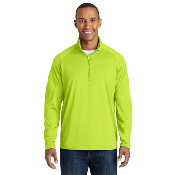 SPORT-TEK Men's Sport Wick Stretch 1/2 Zip Pullover 4XL Charge Green