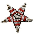 thumbnail image 2 of Aplique de cristal en estrella Hugo decoración de ropa 6cm rojo, 2 of 6