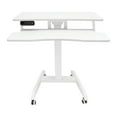 thumbnail image 6 of DENEST White Computer Desk Height Adjustable Rolling Electric Podium Desk For Office, 6 of 11
