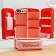 thumbnail image 3 of 1:18 Mini Simulation Mini Double Door Refrigerator Decoration Children Play House Toys,cherry Red, 3 of 5