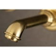 thumbnail image 3 of Kingston Brass KS7127PL 8-Inch Center Wall Mount Bathroom Faucet, Brushed Brass, 3 of 5