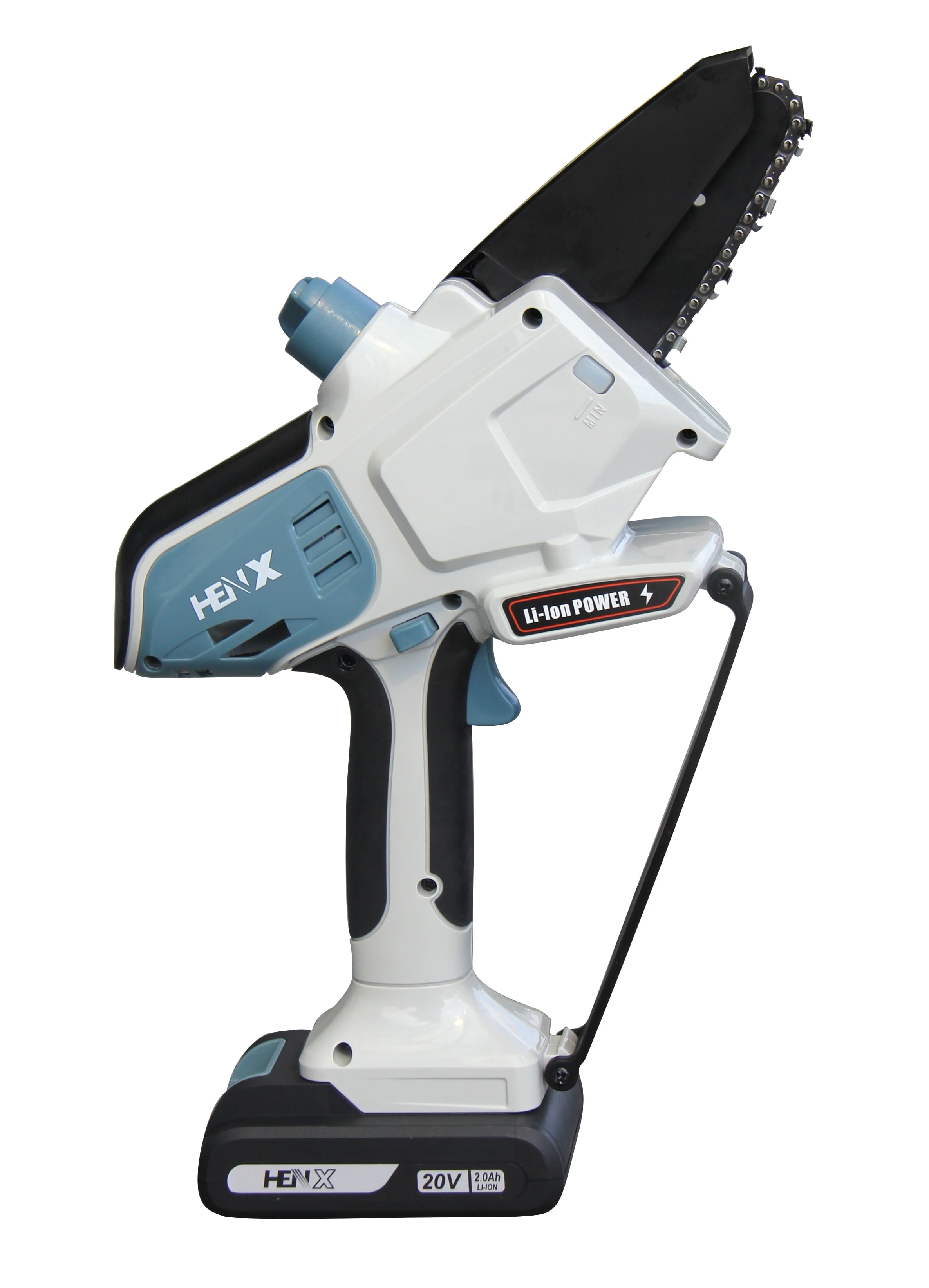 Henx H20MNLJ04A02 4 in. 20V Cordless Mini Chain Saw with Charger & Battery