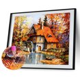 thumbnail image 2 of Cuadro de mosaico de paisaje de bosque de otoño de kits de pintura de diamante cuadrado completo (FF580) Sywqhk Decoración hogareña, 2 of 9