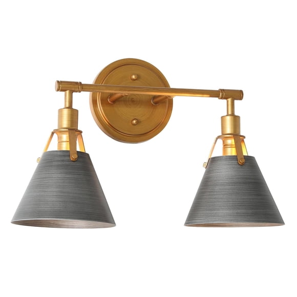 LNC 2-Light Gray and Gold Vanity Light,Brushed,Modern,Contemporary Style,15.5"Lx10.5"Hx7.5"D,JJFRRBWM14297O7|Walmart Canada