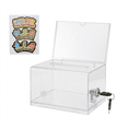 thumbnail image 1 of 1 Paquete de Caja DonacióN AcríLico con Cerradura, Urna Transparente Soporte para Carteles, Sugerencias RecaudacióN Fondos, 1 of 5