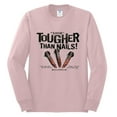thumbnail image 2 of My Savior is Tougher than Nails Bible Verse | Male Inspirational/Christian Long Sleeve T-Shirt, Light Pink, X-Large, 2 of 3