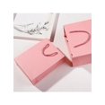 thumbnail image 2 of 1pc Pink Kraft Paper Gift Bag/ Shopping Bag/ Take-Out Bag/ Jewelry Packaging Bag With Handle, 2 of 5
