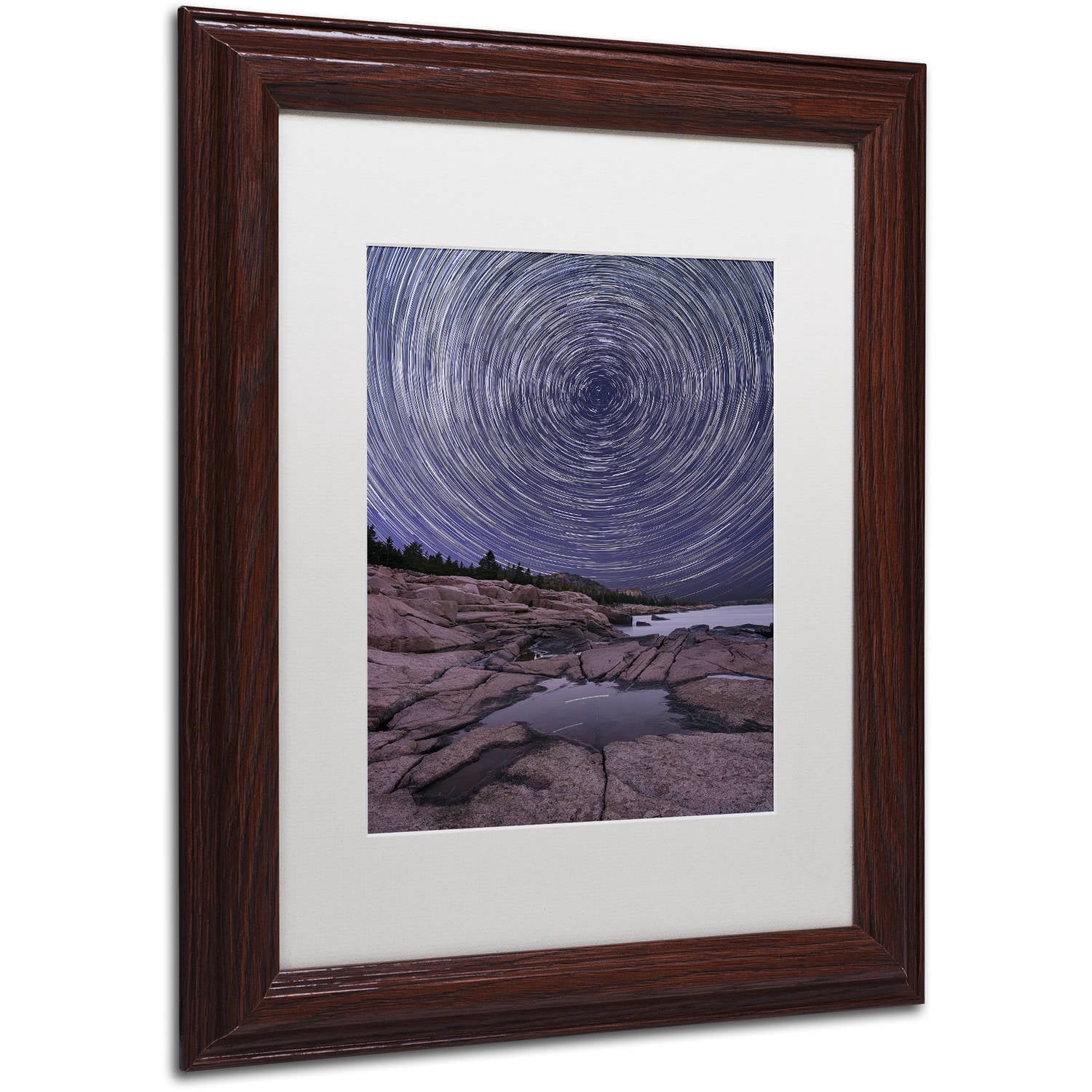 Trademark Fine Art "Celestial Bullseye" Canvas Art by Michael Blanchette Photography White Matte, Wood Frame
