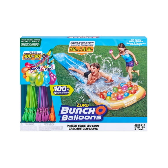 Neon Splash Bunch O Balloons Water Slide Wipeout (1x Lane)