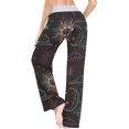 thumbnail image 5 of Women's Magic Rainbow Sun Moon and Clouds Pajama Pants, Casual Pajama Bottoms Lounge Pants Wide Leg, 5 of 7