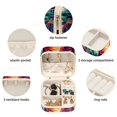 thumbnail image 2 of PhooArto Small Jewellery Box, Owl Dream Catcher Galaxy Portable Travel Mini Jewelry Case for Women Leather Ring Organizer, 2 of 5