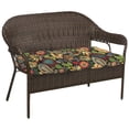 thumbnail image 4 of Jordan Manufacturing 44" x 18" Gaya Pizzazz Multicolor Floral Rectangular Tufted Contoured Outdoor Wicker Settee Bench Cushion, 4 of 13