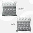 thumbnail image 3 of ZICANCN Vintage Ethnic Gray Aztec Throw Pillow Covers, Bed Couch Sofa Knit Decorative Pillow Covers for Living Room Farmhouse, 16"x16", 3 of 8
