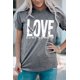 thumbnail image 1 of ABPHQTO Camiseta estampada gris LOVE everyone de mujer, 1 of 5