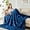 Navy Blue, variant on Luxury 1000GSM Faux Rabbit Fur Throw Blanket, Super Heavy Warm Cozy Blankets for Couch Bed Sofa, Bubble Plush Fuzzy Elegant Soft Reversible Mink Blanket for Living Room Bedroom, Grey