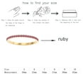 thumbnail image 6 of VESITIM 14K Gold Plated Solid Ruby Birthstone Ring Simulated Diamond Stackable Ring Eternity Bands for Women Size 7, 6 of 6