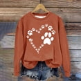 thumbnail image 2 of Dog Paw Print Cute Sweatshirts for Women Crew Neck Fall Winter Long Sleeve Tops Casual Baggy Pullover Blouses for Going Out, 2 of 5