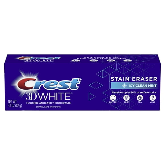 Crest 3D White Stain Ersr Whitening Toothpaste, Icy Cln Mnt, 3.1 oz