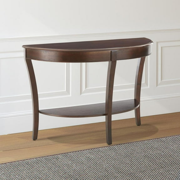 Troy Wooden Sofa Table in Cherry Brown Finish