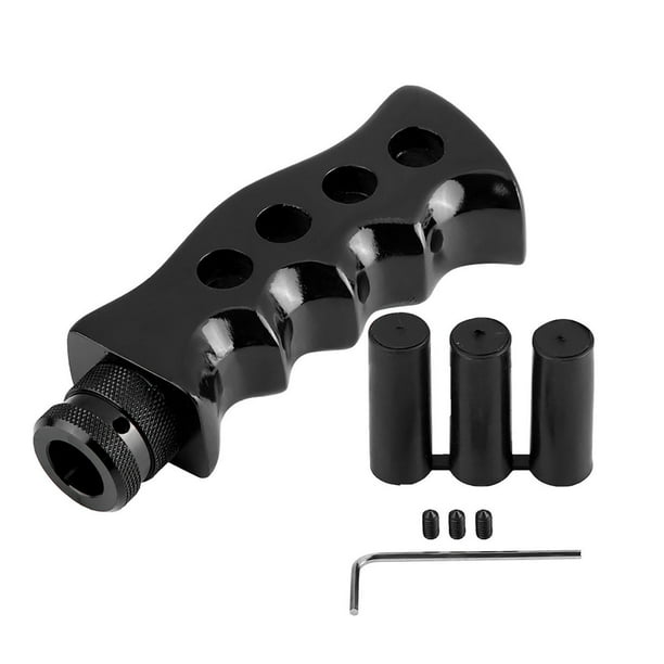 Outbit Perilla de la palanca de cambios del automóvil, perilla de la palanca de cambios de aluminio Perilla de la palanca de cambios de la transmisión manual universal del automóvil Negro