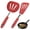 Red, variant on 2 Pack Silicone Slotted Spatula Set for Nonstick Cookware, Heat Resistant Kitchen Turner Set for Frying, Cooking and Serving,Red