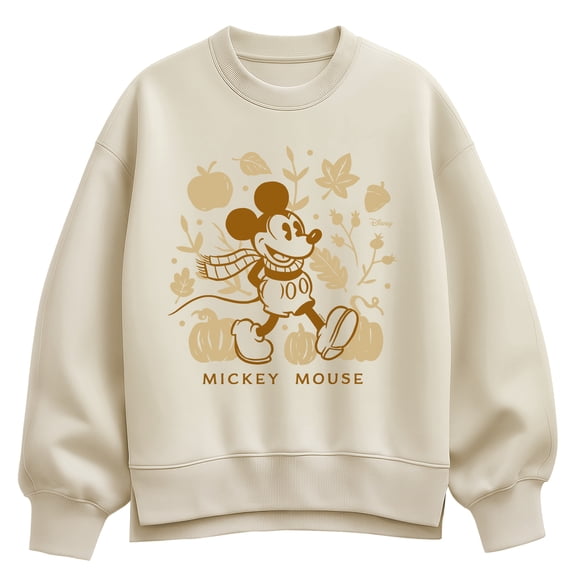 Disney - Mickey Fall - Women's Oversized Fleece Crew Sweatshirt