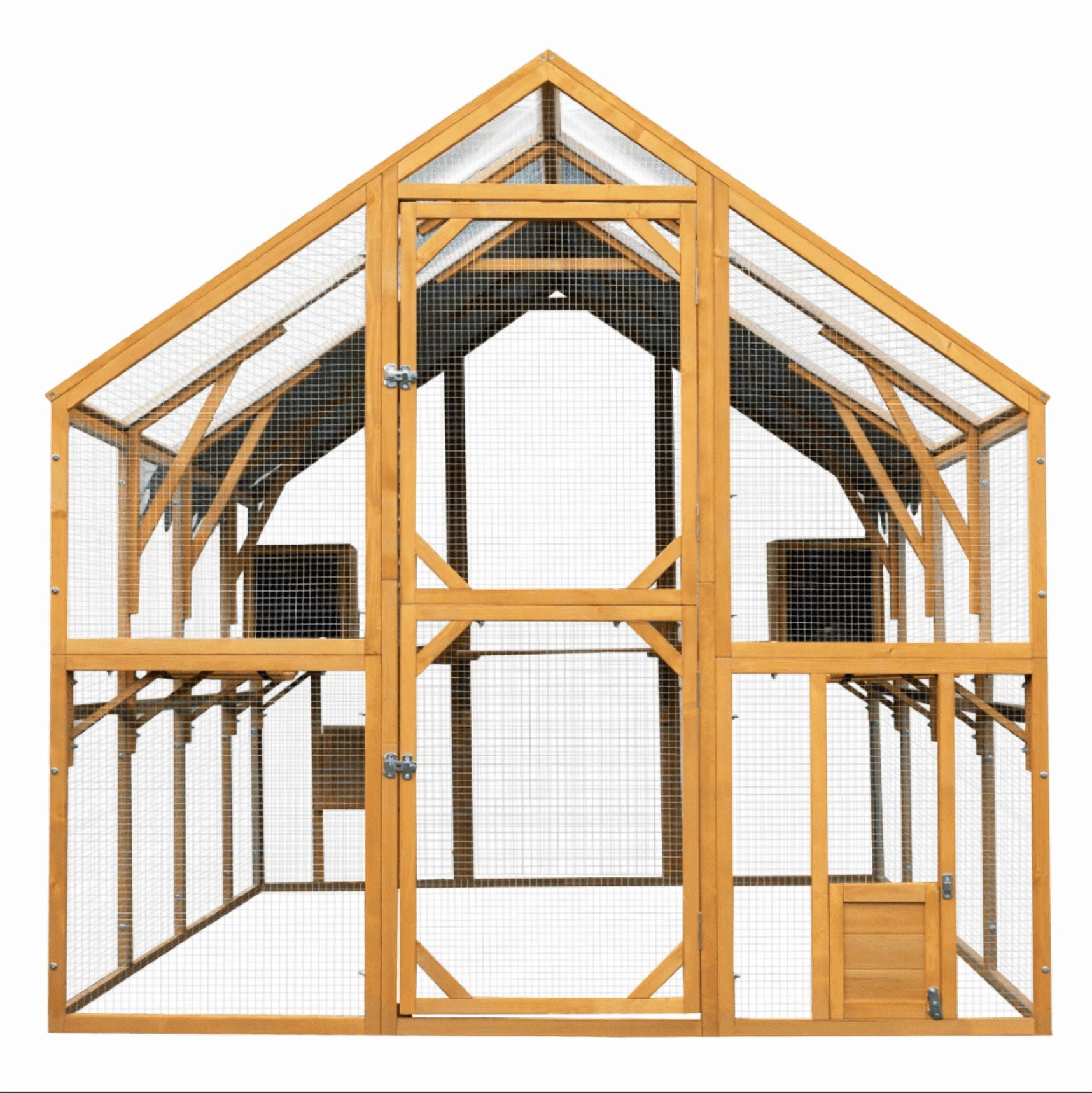 Outdoor Cat House – 110" Large Cat Enclosure Playpen with Platforms for Multiple Cats