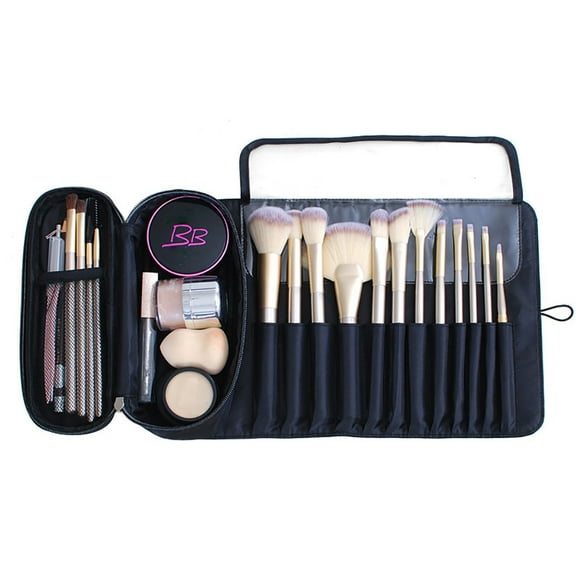 Cosmetic Brush Roll Case Collapsible Makeup Brushes Bag Travel Makeup Bag