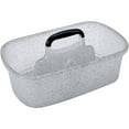 thumbnail image 3 of Granite Look Plastic Bath Bin Tote, (15.75" x 10" x 7.28"), 3 of 4