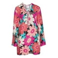 thumbnail image 4 of La Blanca Women's Lace Front Tunic Dress Swimwear Cover Up Multi in Full Bloom M, 4 of 4