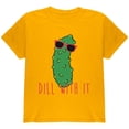 thumbnail image 1 of Vegetable Pickle Dill Deal With It Youth T Shirt, 1 of 1