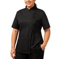 thumbnail image 3 of Ubon Women's Chef Jacket Short Sleeve Chef Coat Lightweight Chef Uniform with Zipper Black XL, 3 of 11