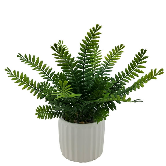 Mainstays 12in Indoor Artificial Boston Fern in Pot, Weight 1.5lb