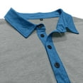 thumbnail image 3 of SGFCWSX Men Long Sleeve T-Shirt,Breathable Solid Color Button Pocket Casual T-shirts Gray XL, 3 of 6