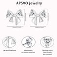 thumbnail image 6 of APSVO 18K White Gold Plated Bow Love Heart Stud Earrings for Women Girls CZ S925 Sterling Silver Post April Birthstone Earrings Birthday Graduation Jewelry Gifts Teen Her Mom Wife Kids, 6 of 9