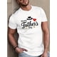 thumbnail image 1 of Men'S Father'S Day Graphic T-Shirt - Black Casual Crew Neck Short Sleeve Tee with "Happy Father'S Day" Print, Breathable Soft Cotton for Summer Outdoor Activities & Casual Attire, Fathe, 1 of 7