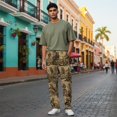 thumbnail image 4 of Men's pajama pants with vintage rustic harvest skeleton print， soft home pajama pants， casual and comfortable loose fit pajama pants， elastic waistband， the ideal gift, 4 of 10