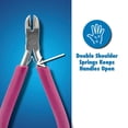 thumbnail image 4 of Beadalon Professional Series Tungsten Carbide Jaw Hard Wire Semi-Flush Cutter, Dark Blue Vinyl-Free Grips, Stainless Steel, cuts up to 14 gauge Wire, 5.75 in, 4 of 5