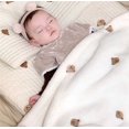thumbnail image 2 of Manta bordada de oso Manta para bebé Manta bordada Manta bordada Manta para salidas de bebés y niños pequeños Manta para la siesta de otoño e invierno, 2 of 6