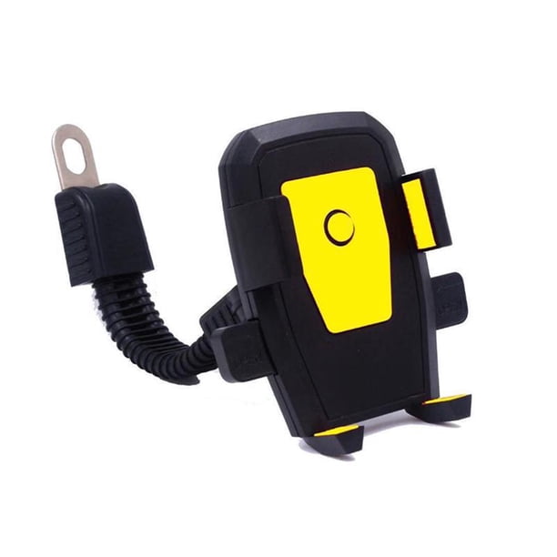 Soporte para teléfono de coche eléctrico con clip ajustable y rotación de 360 grados para espejo retrovisor de motocicleta, accesorio para teléfono móvil