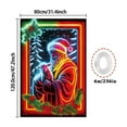 thumbnail image 2 of Fluorescent Christmas Door Cover,47*31 inch UV Activated Glow in the Dark Garage Door Banner, Large Holiday Decor for Xmas and New Year,#A, 2 of 5