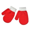 thumbnail image 1 of Manoplas para niños Minnieouse calentador de manos exteriores guantes de color sólido rojo brillante, 1 of 6