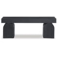 thumbnail image 5 of Signature Design by Ashley Holgrove Accent Bench - Matte Black Solid Wood with Oversized Decorative Legs, 5 of 6