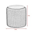 thumbnail image 7 of Posh Living Brayton Cotton Yarn 3-in-1 Pouf/Ottoman/End Table White, 7 of 7