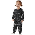 thumbnail image 2 of Girls Outfits 2 Piece Cartoon Print Crew Neck Long Sleeve Lightweight Top And Shorts Loungewear Baby Girls' Clothing Sets 2 Years-3 Years, 2 of 3